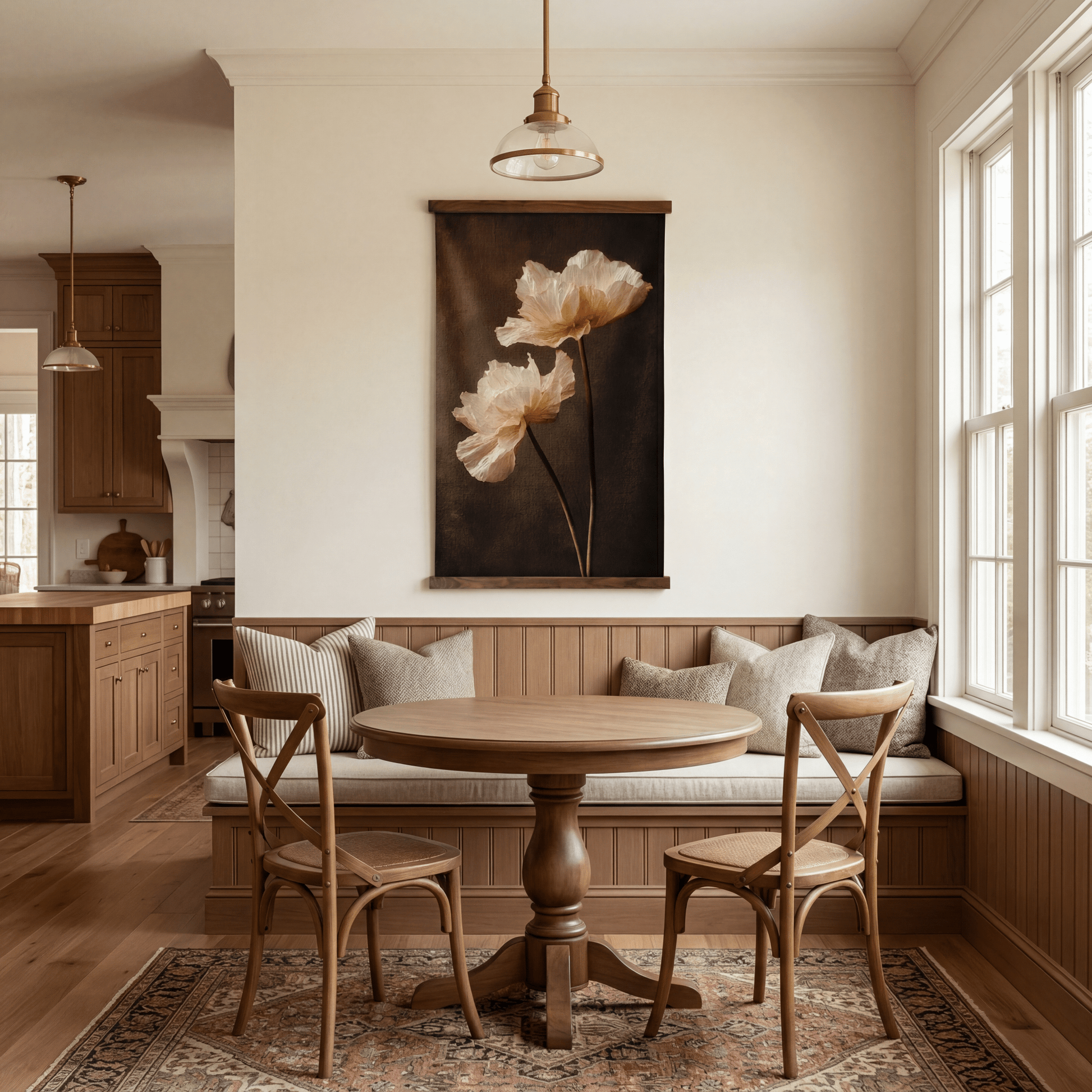 Delicate Poppies - Tapestry - Painted Paper