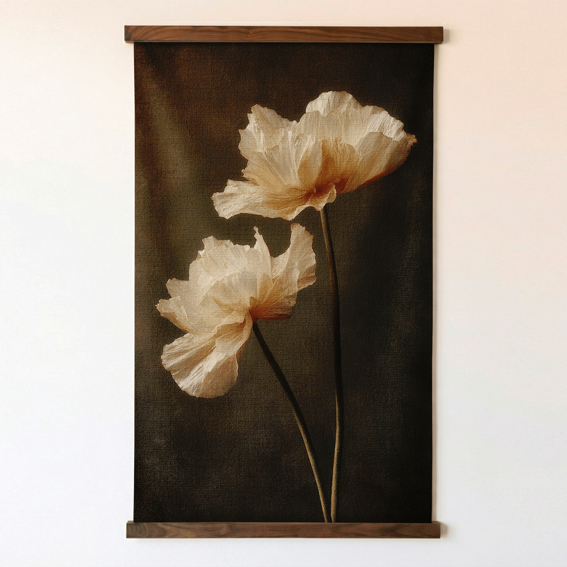 Delicate Poppies - Tapestry - Painted Paper