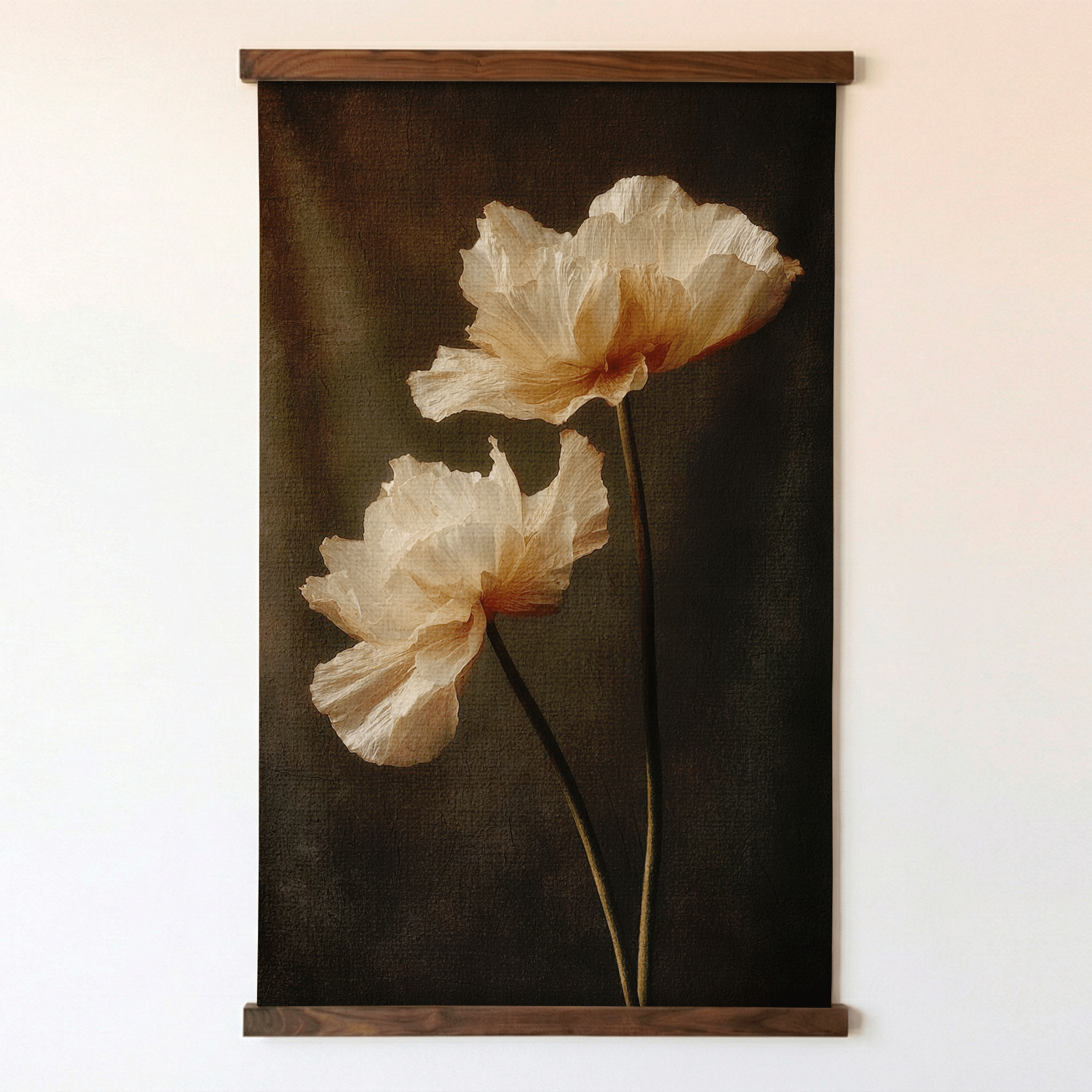 Delicate Poppies - Tapestry - Painted Paper