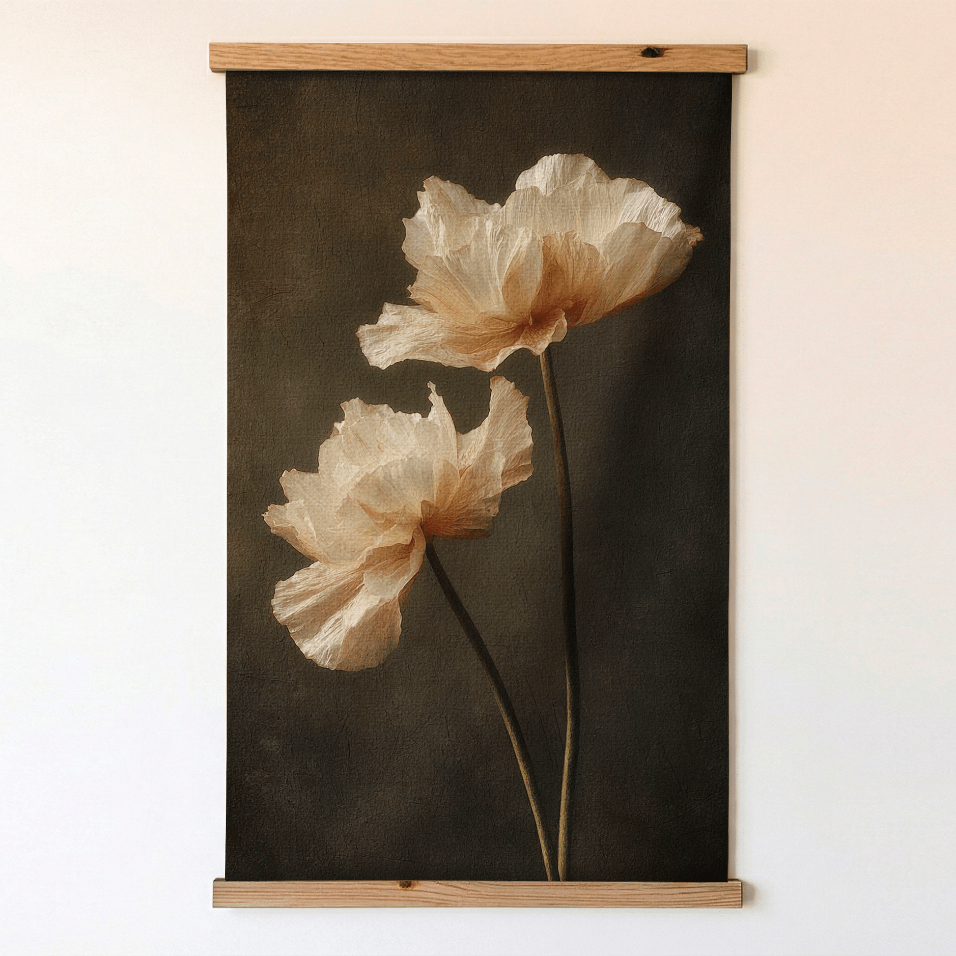 Delicate Poppies - Tapestry - Painted Paper