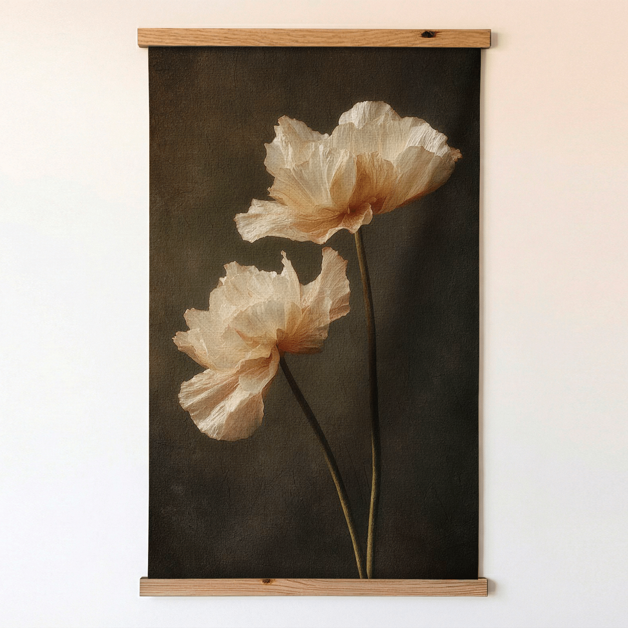 Delicate Poppies - Tapestry - Painted Paper