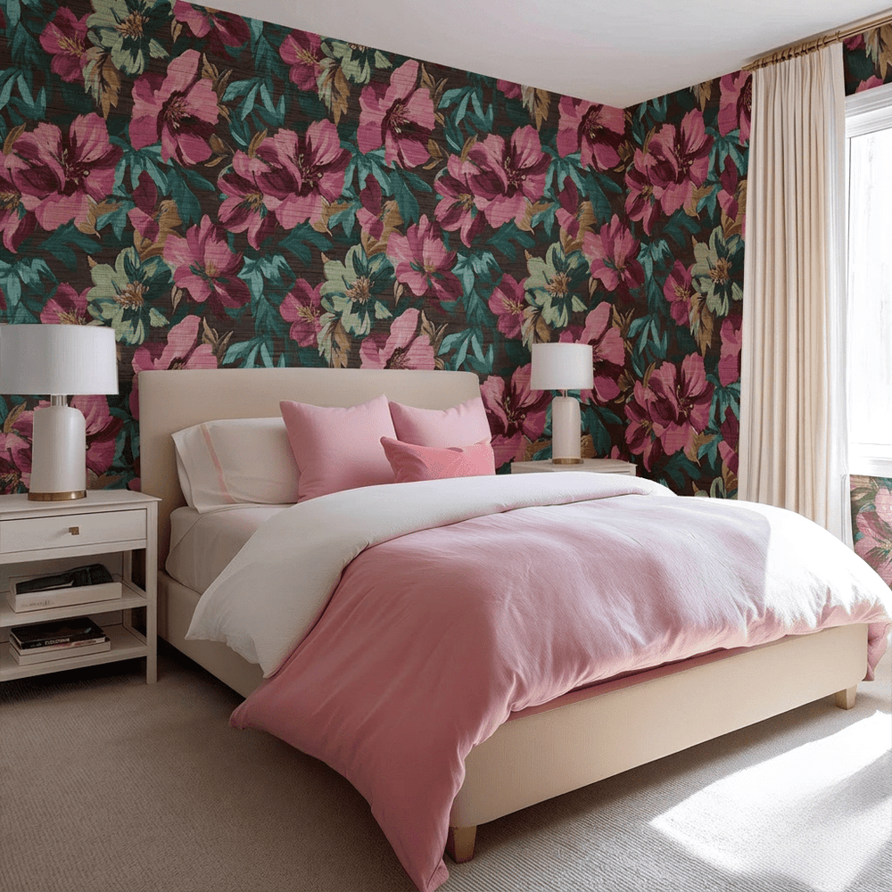 Delphara Faux Grasscloth Wallpaper - Painted Paper