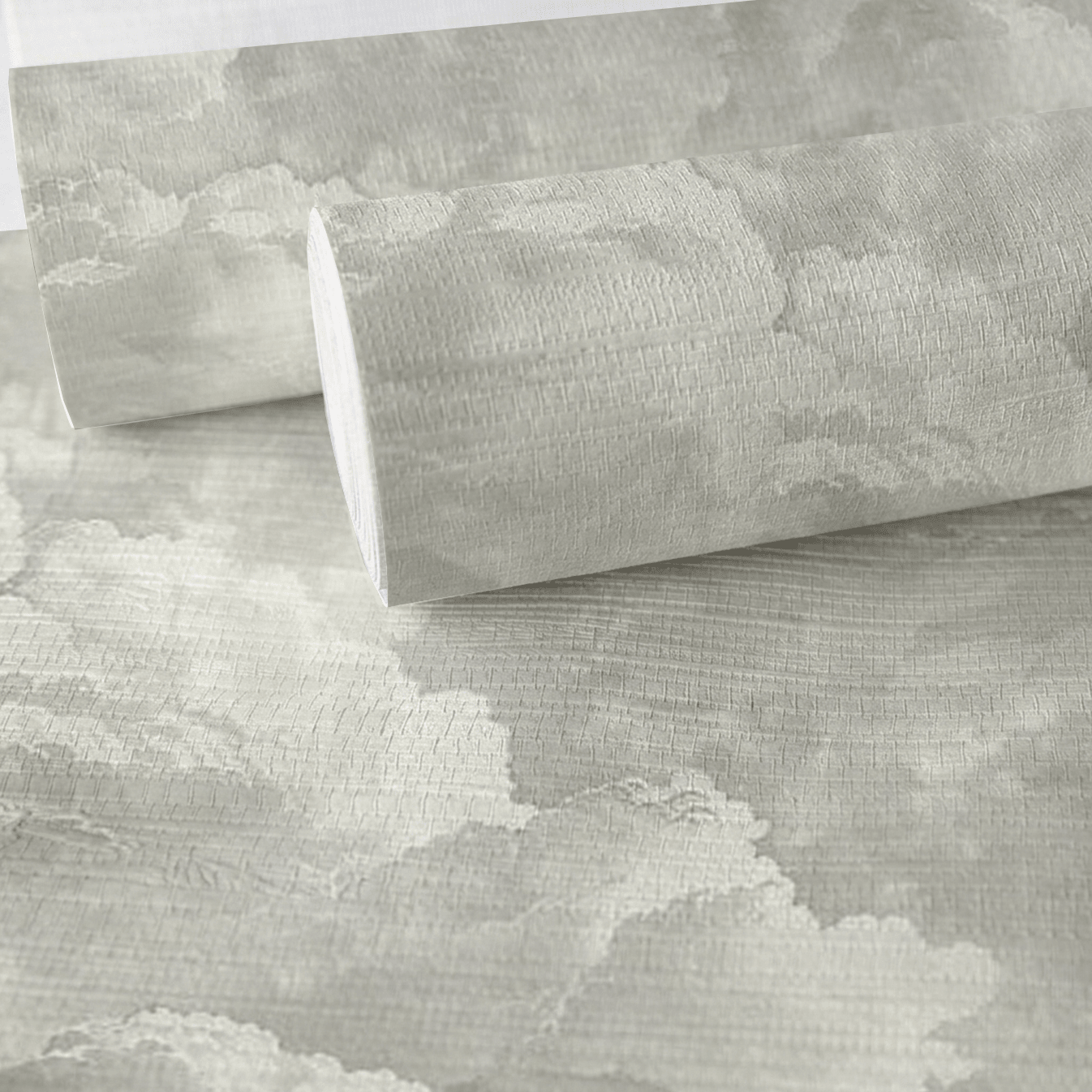 Dior Clouds Faux Grasscloth Wallpaper - Painted Paper