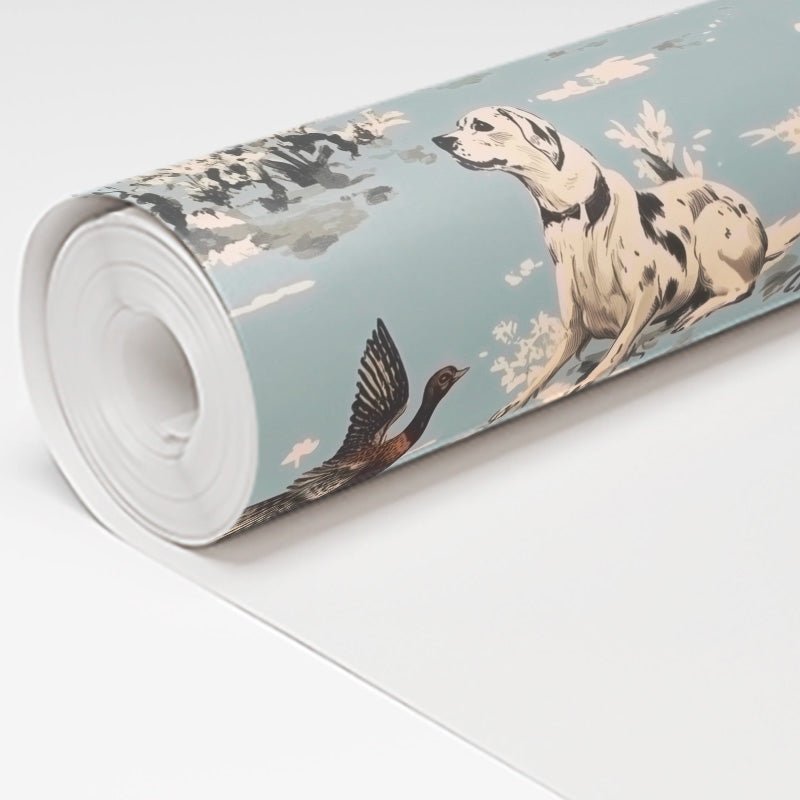 Dog Days Toile Wallpaper - Painted Paper
