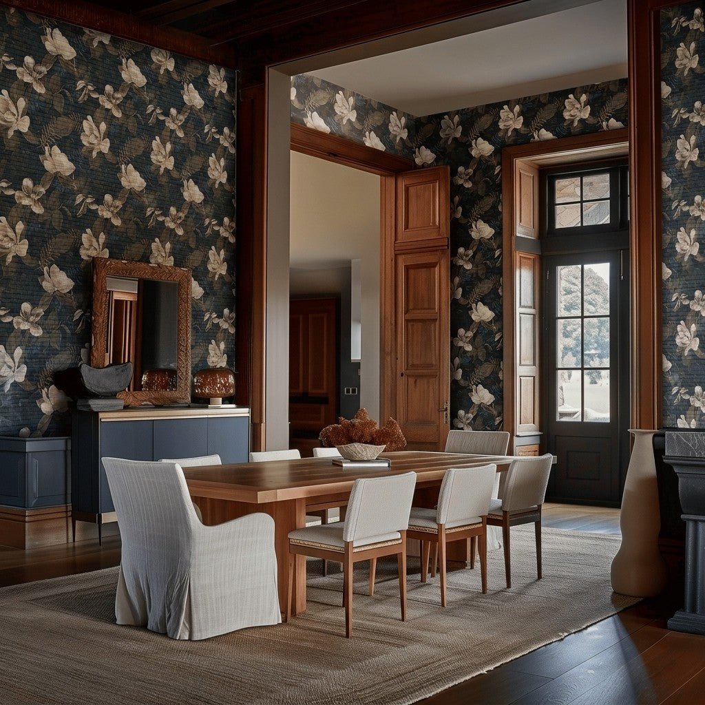 Dogwood Hollow Faux Grasscloth Wallpaper - Painted Paper
