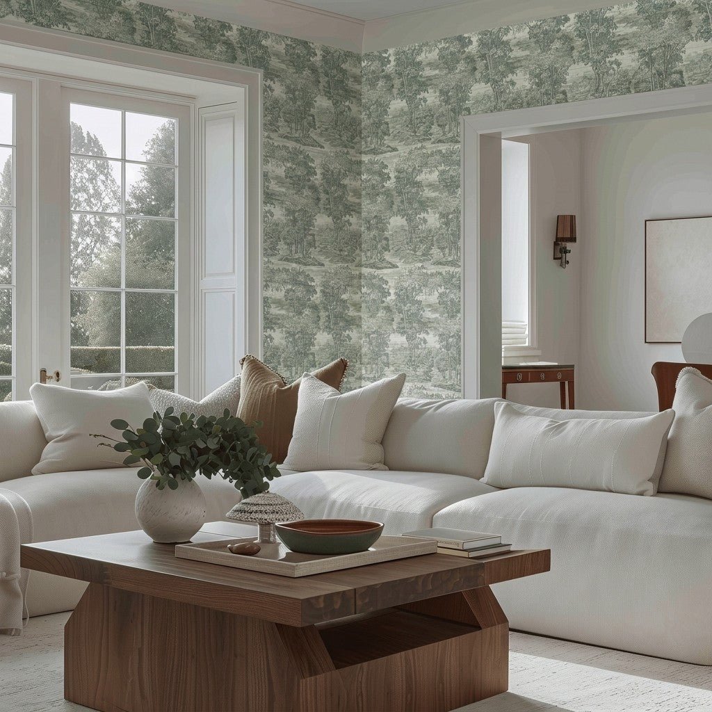 Dorinda Faux Grasscloth Wallpaper - Painted Paper