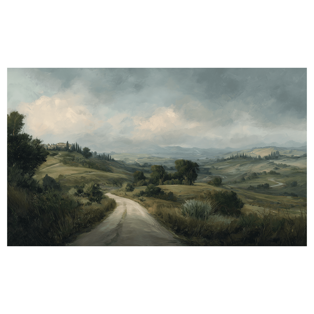 Down the Path - Tapestry - Painted Paper