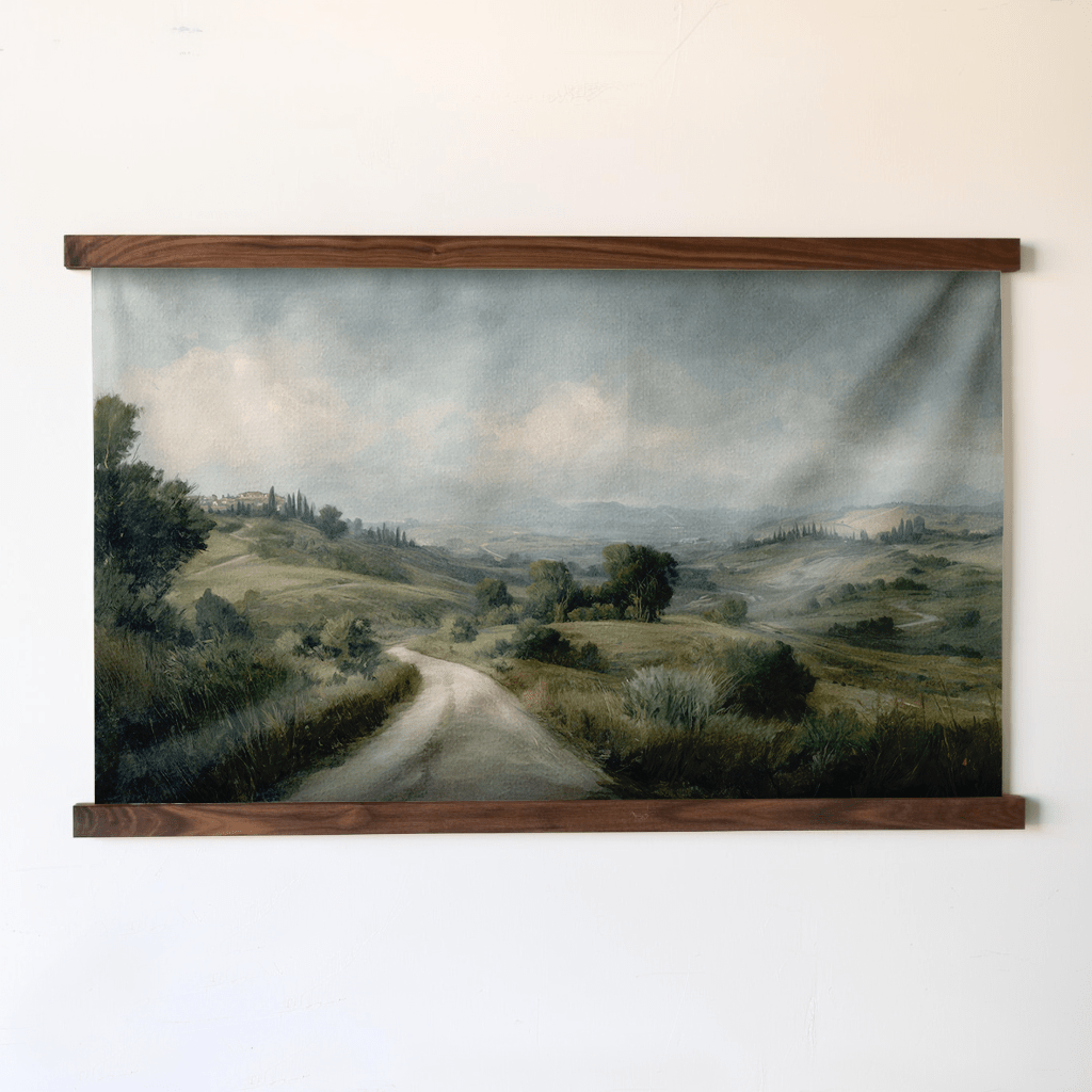 Down the Path - Tapestry - Painted Paper