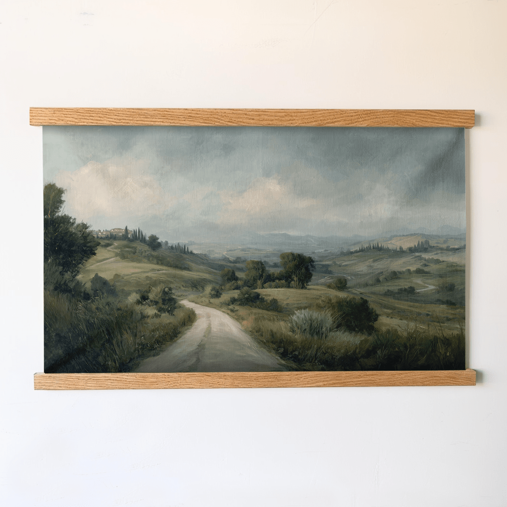 Down the Path - Tapestry - Painted Paper
