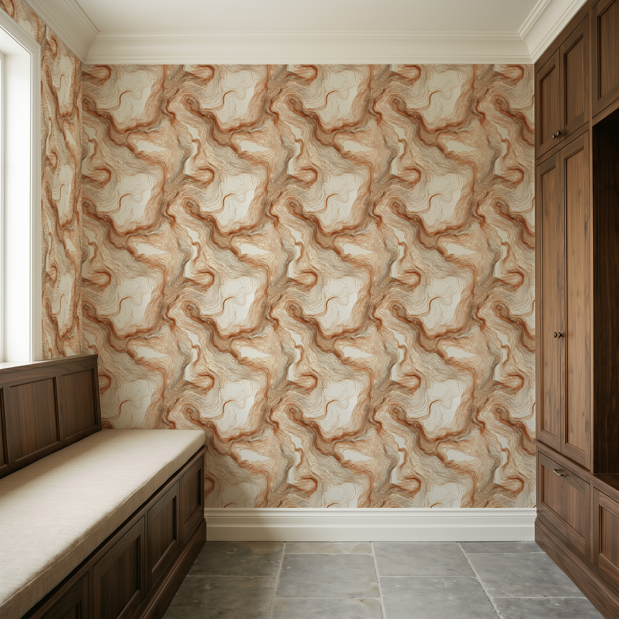Drifted Layers Pattern Wallpaper - Painted Paper