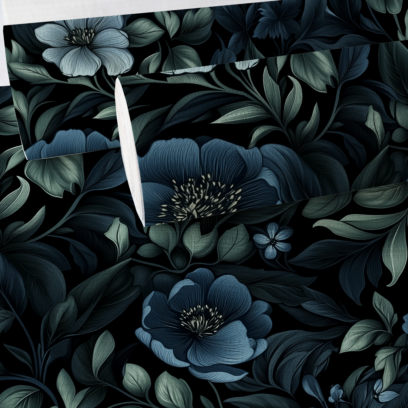 Duskwither Bloom Faux Grasscloth Wallpaper