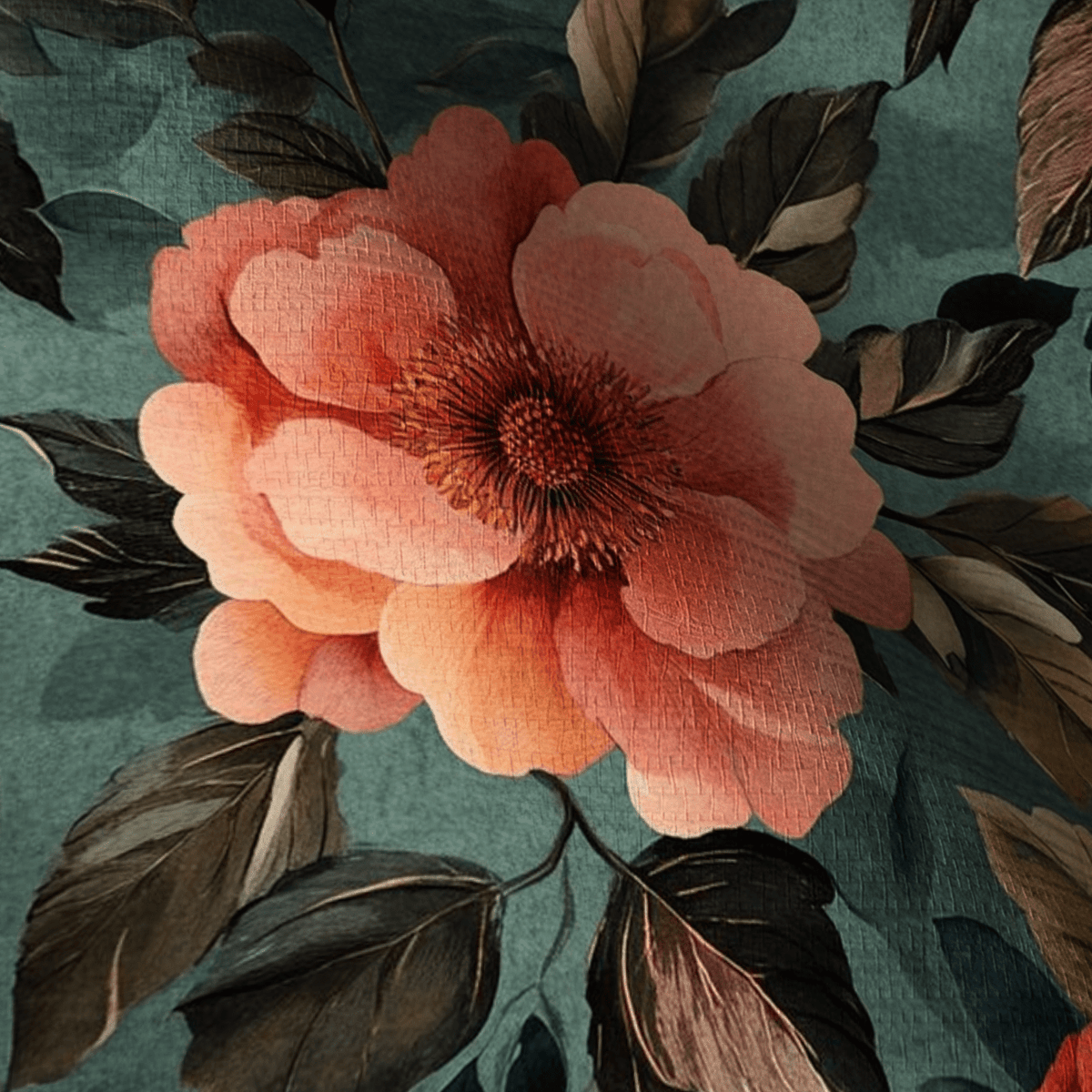 Dusky Rose Faux Grasscloth Wallpaper - Painted Paper