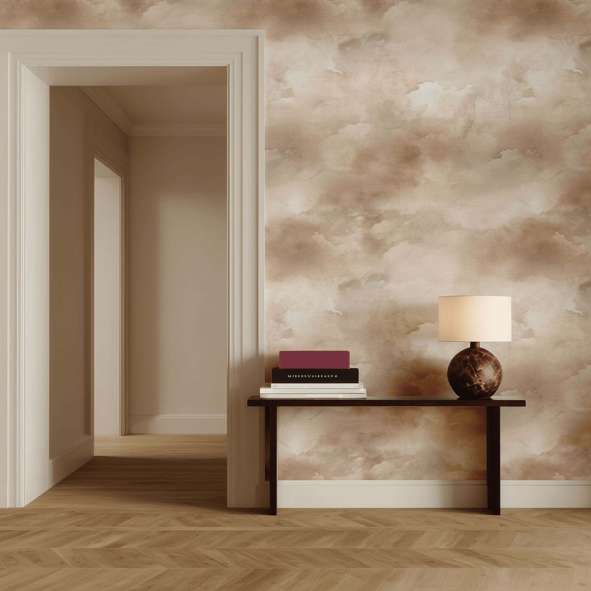 Dusky Taupe Wallpaper - Painted Paper