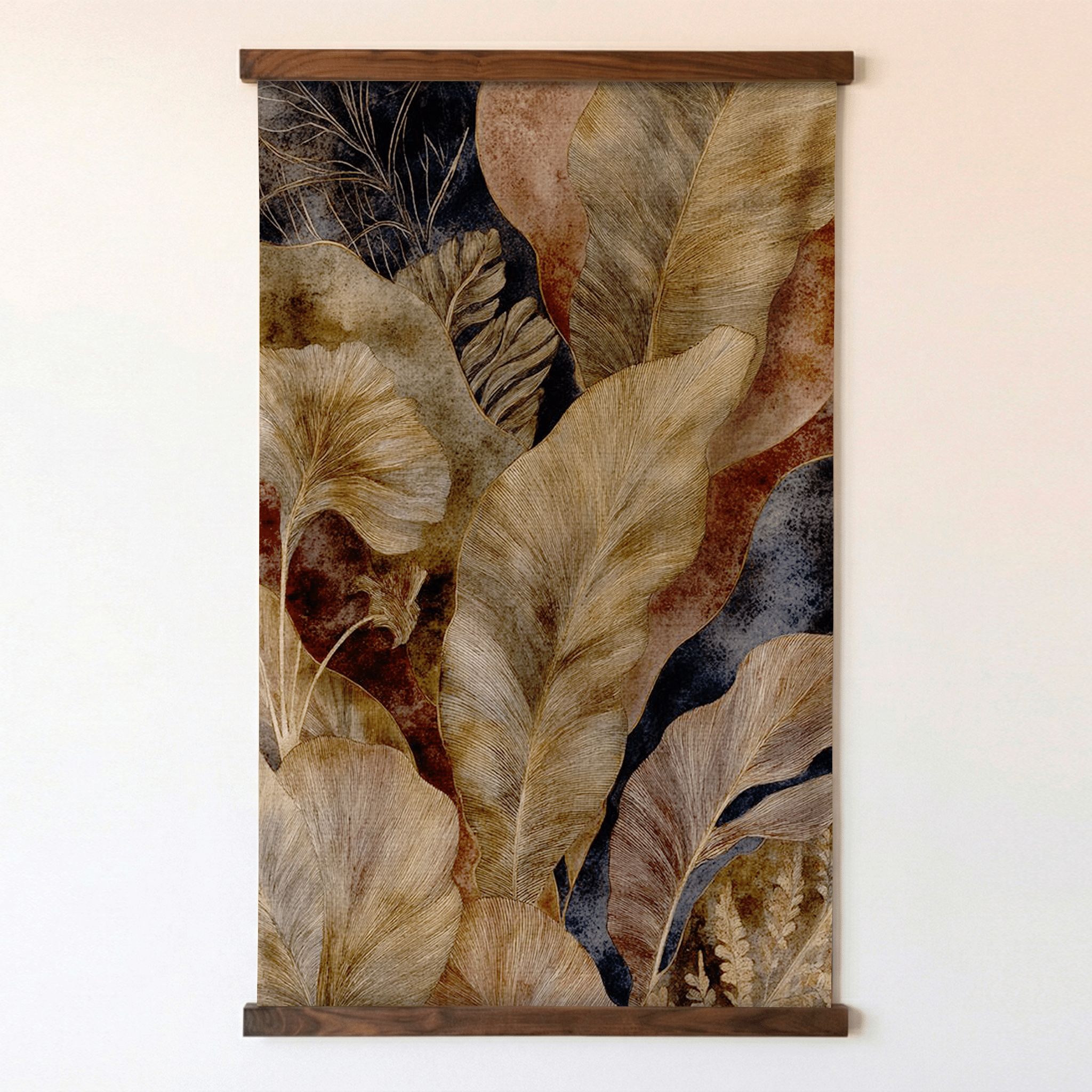 Earthen Foliage - Tapestry - Painted Paper