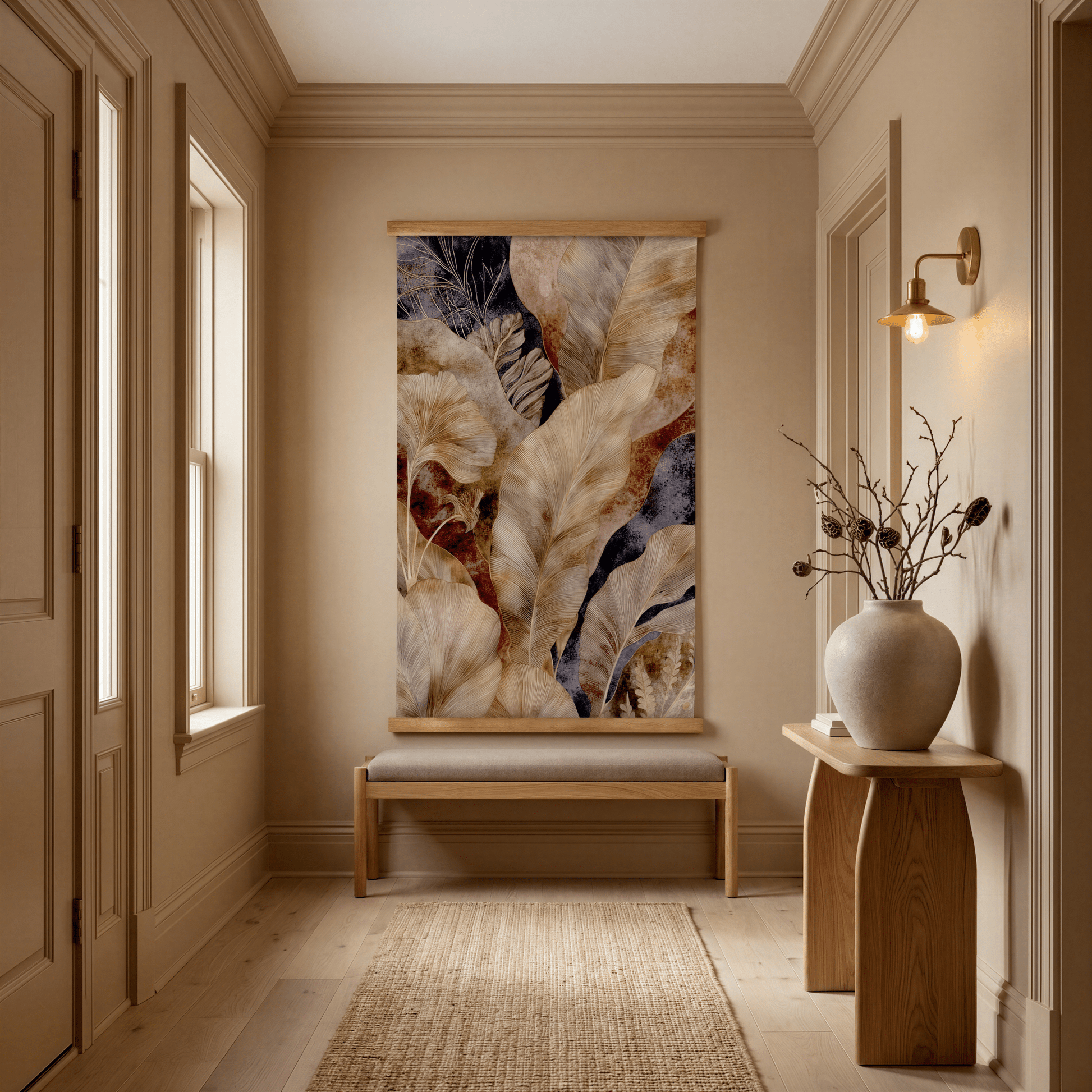 Earthen Foliage - Tapestry - Painted Paper