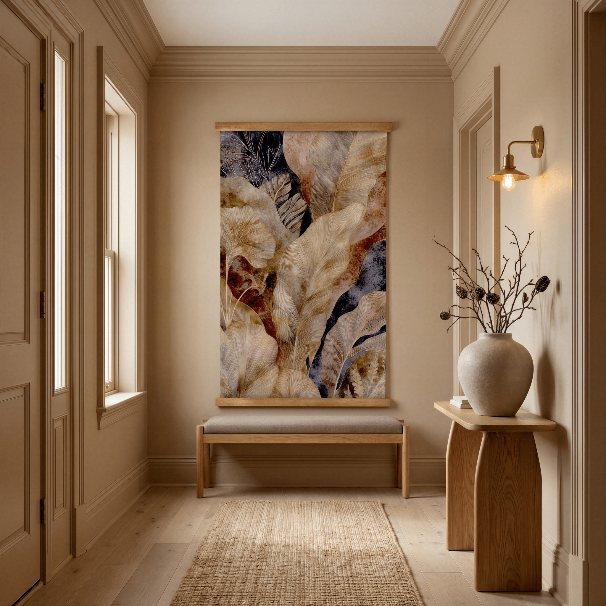 Earthen Foliage - Tapestry - Painted Paper