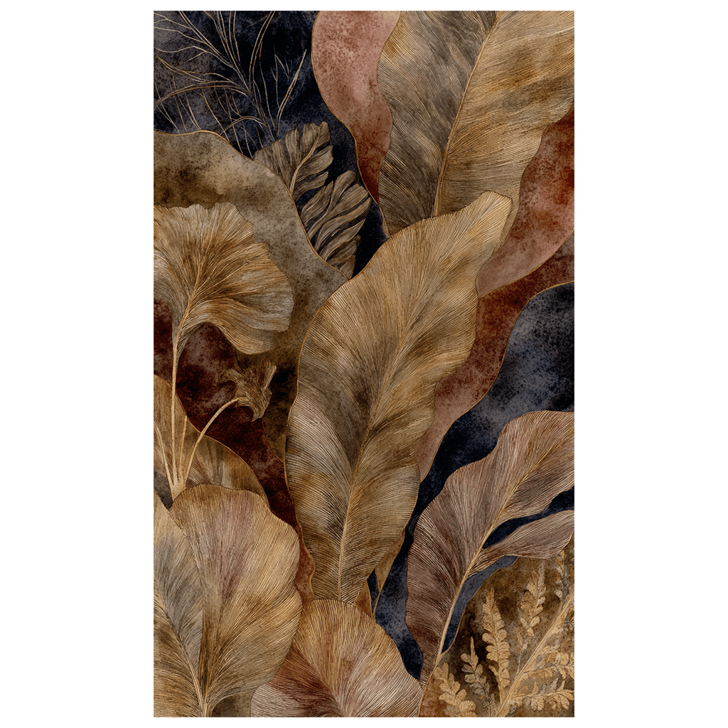 Earthen Foliage - Tapestry - Painted Paper