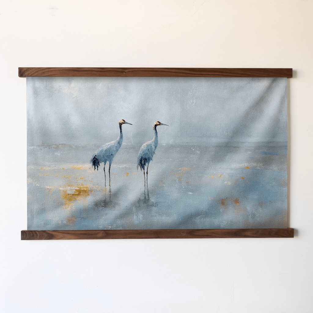 East Harbor Herons - Tapestry - Painted Paper