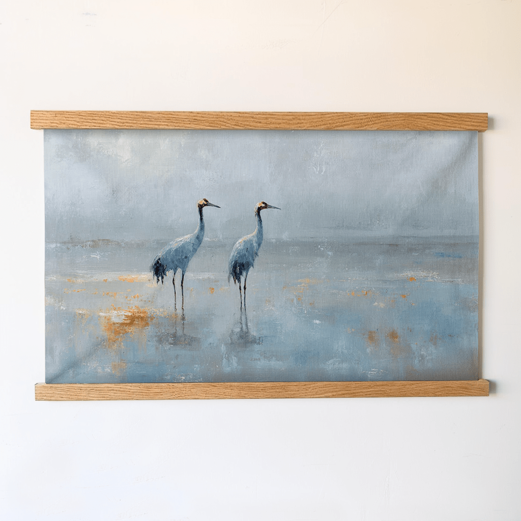East Harbor Herons - Tapestry - Painted Paper