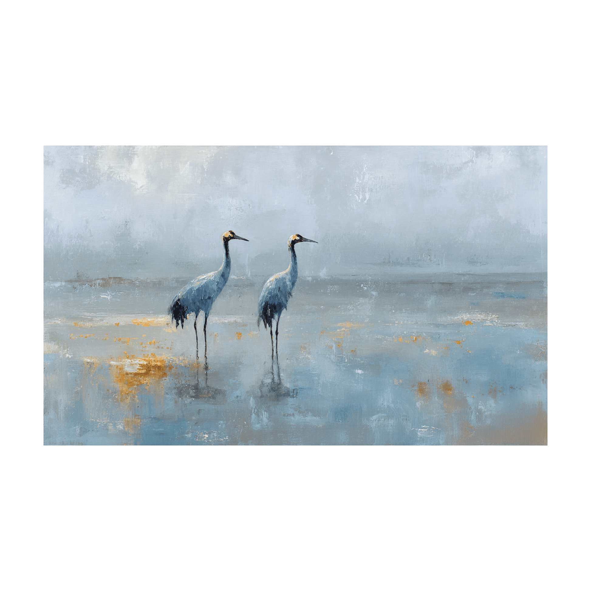 East Harbor Herons - Tapestry - Painted Paper