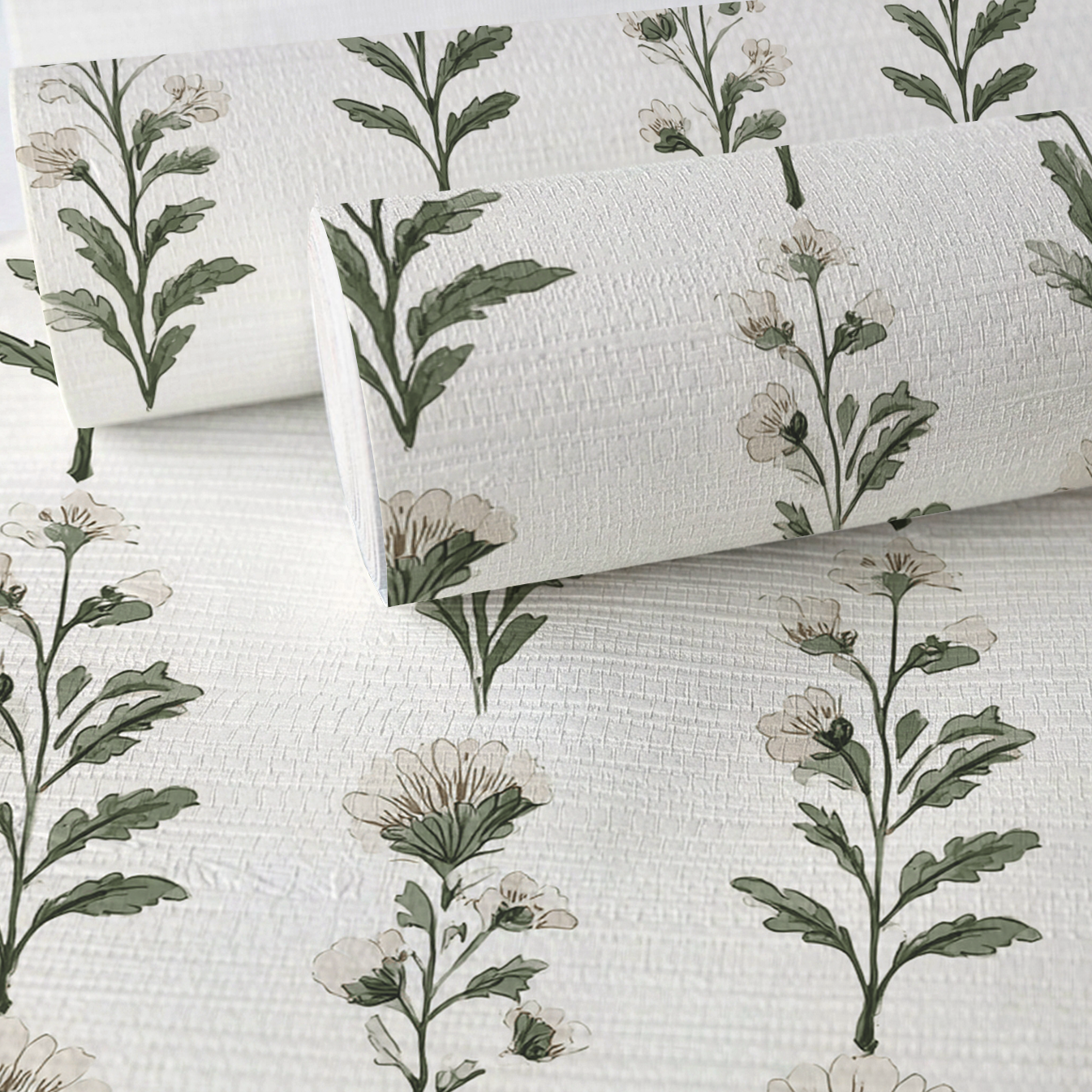 Effie Block Print Faux Grasscloth Wallpaper