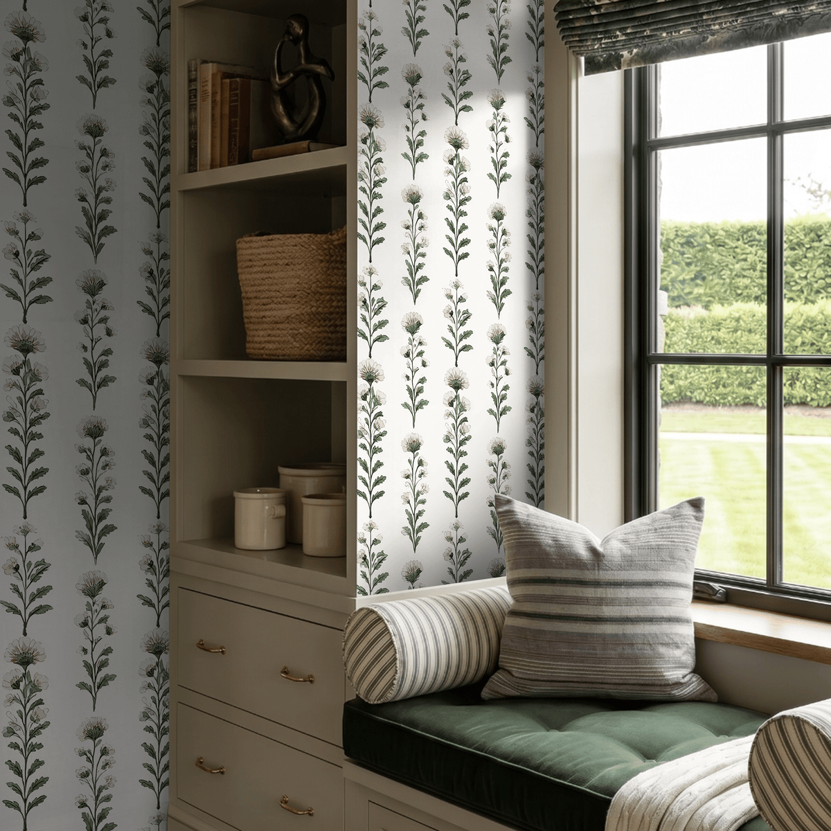 Effie Block Print Wallpaper - Painted Paper