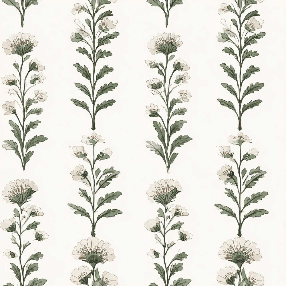 Effie Block Print Wallpaper - Painted Paper