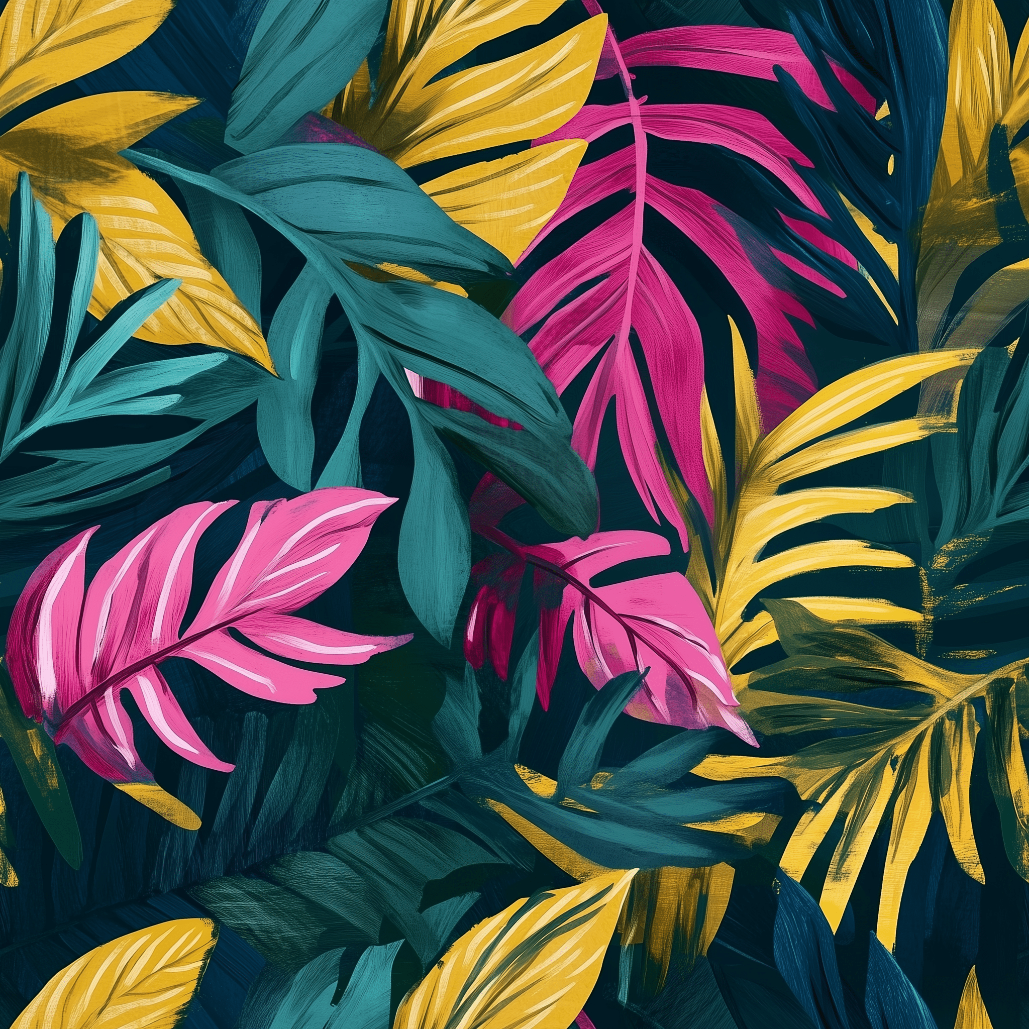 Electric Tropic Wallpaper - Painted Paper