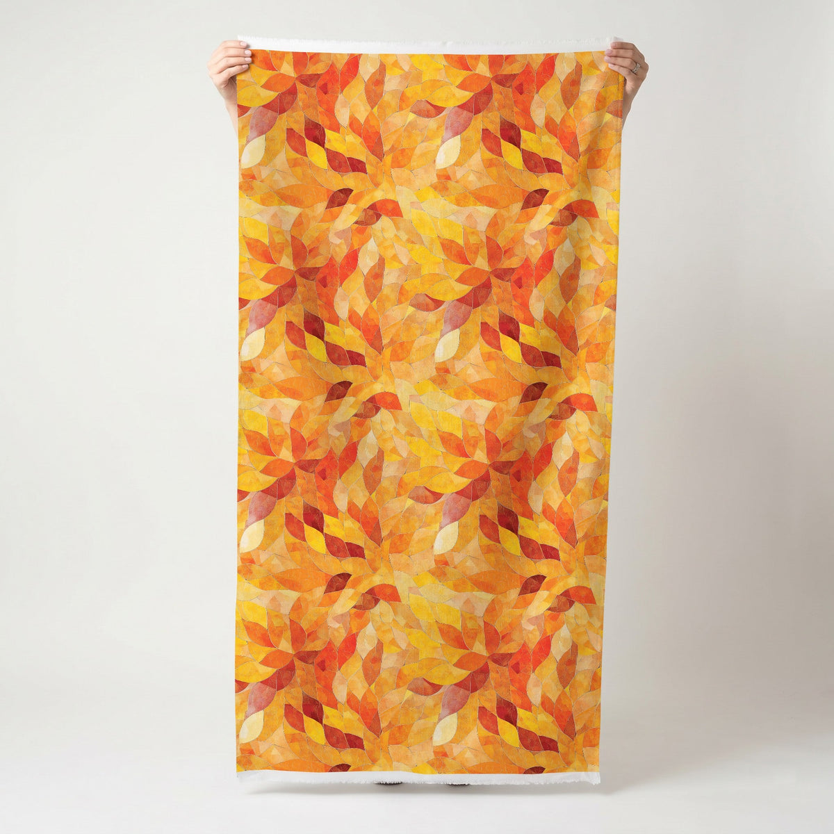 Ember Leaves - Fabric - Painted Paper