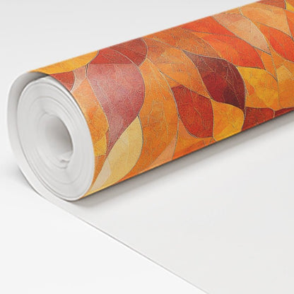 Ember Leaves Wallpaper - Painted Paper