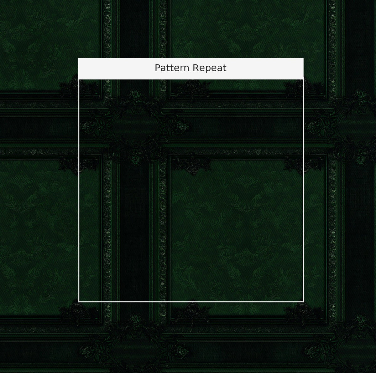 Emerald Baroque - Fabric - Painted Paper