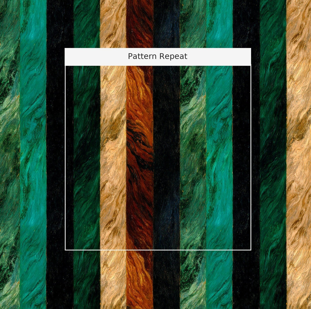 Emerald Grain - Fabric - Painted Paper