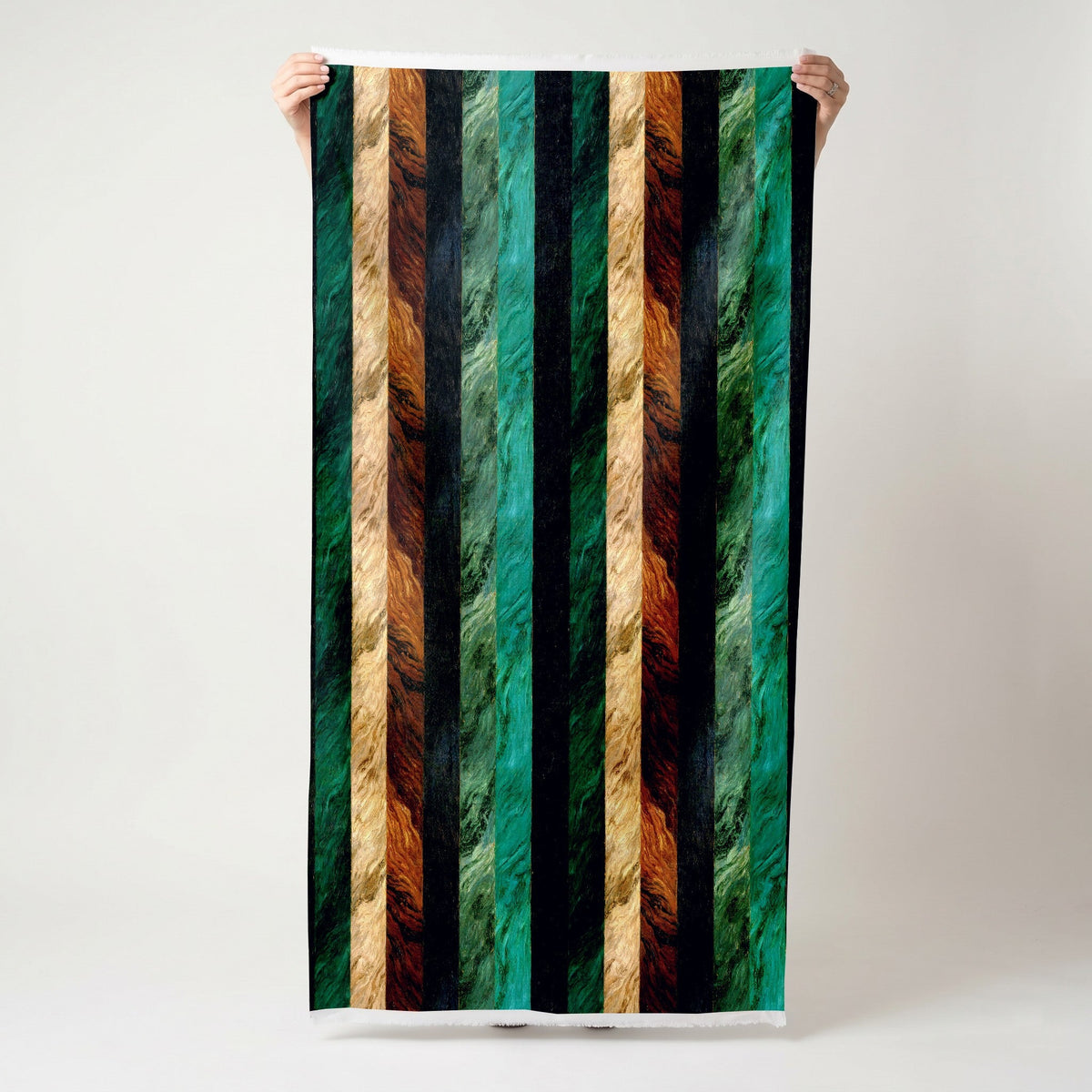 Emerald Grain - Fabric - Painted Paper