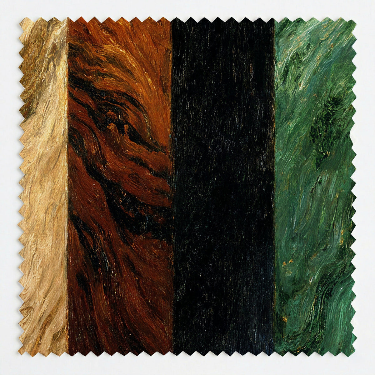 Emerald Grain - Fabric - Painted Paper