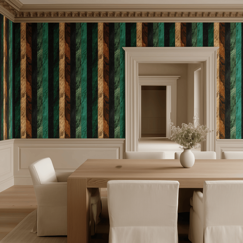 Emerald Grain Wallpaper - Painted Paper