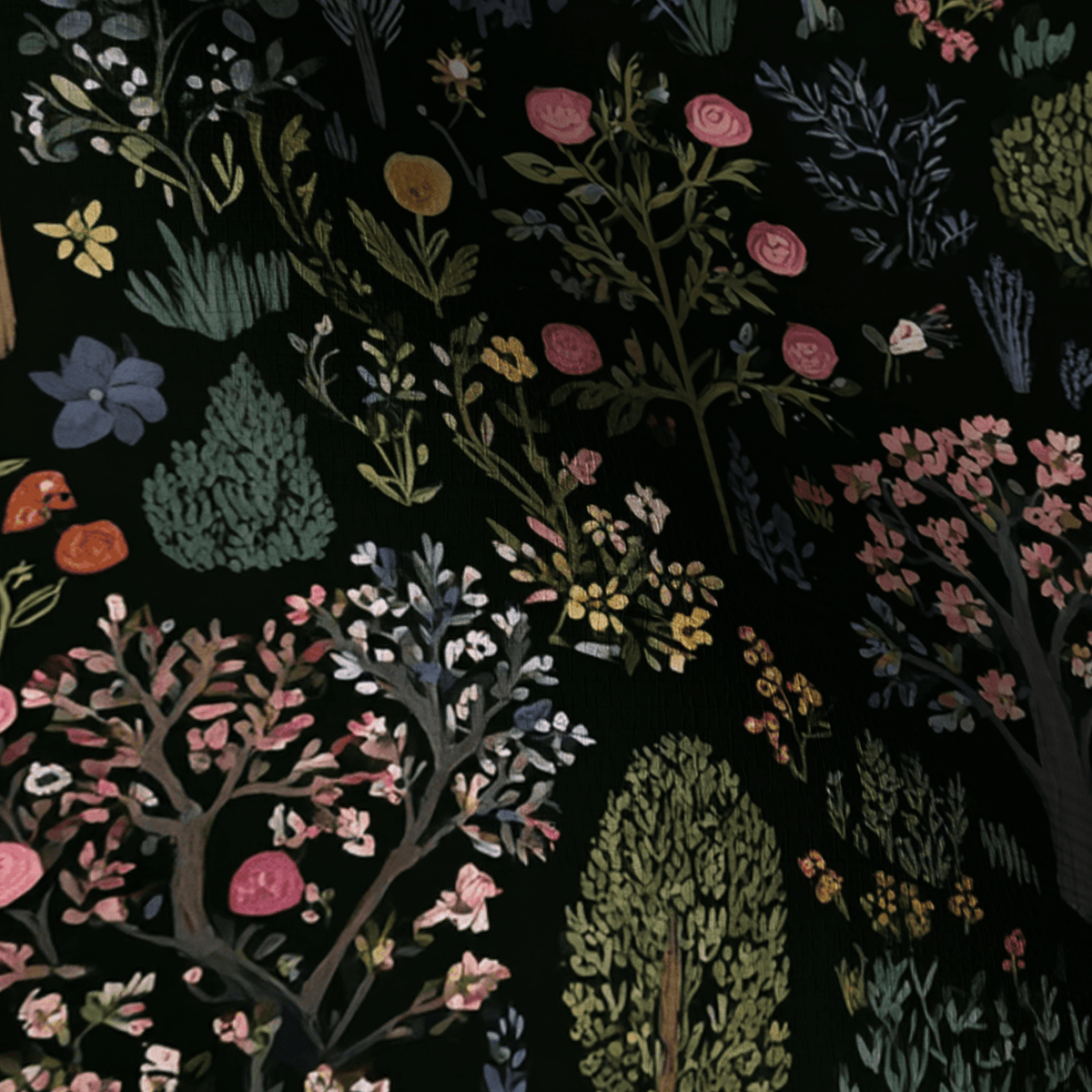 Enchanted Grove Faux Grasscloth Wallpaper - Painted Paper