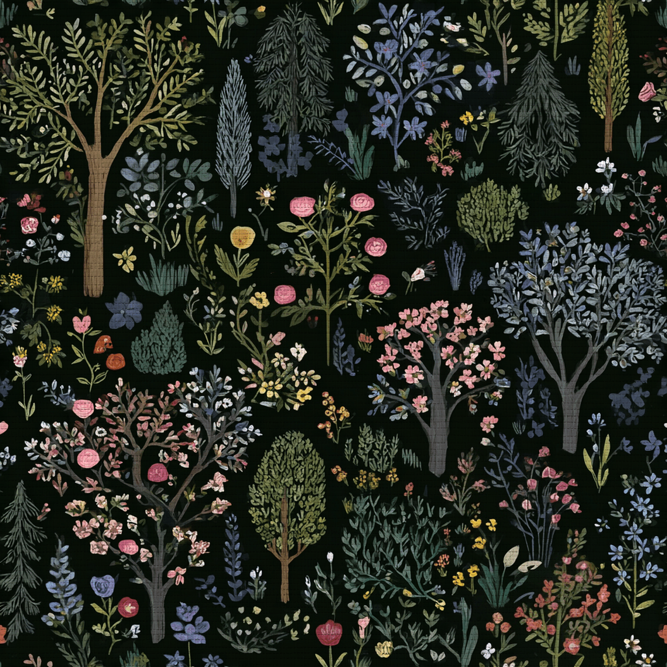 Enchanted Grove Faux Grasscloth Wallpaper