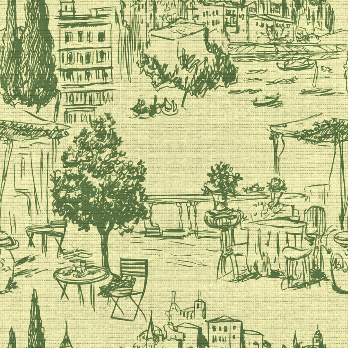 Escape to Rome Faux Grasscloth Wallpaper - Painted Paper