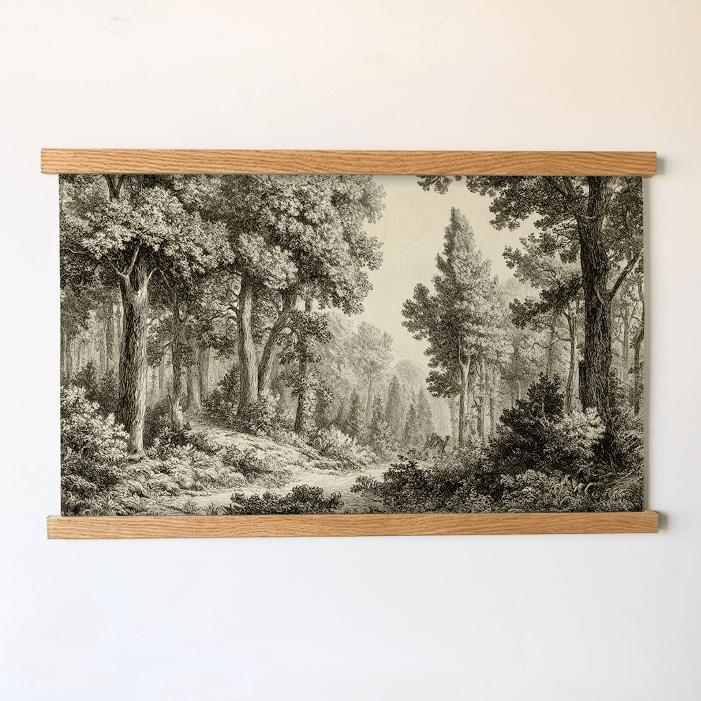 Etched Woodlands - Tapestry - Painted Paper