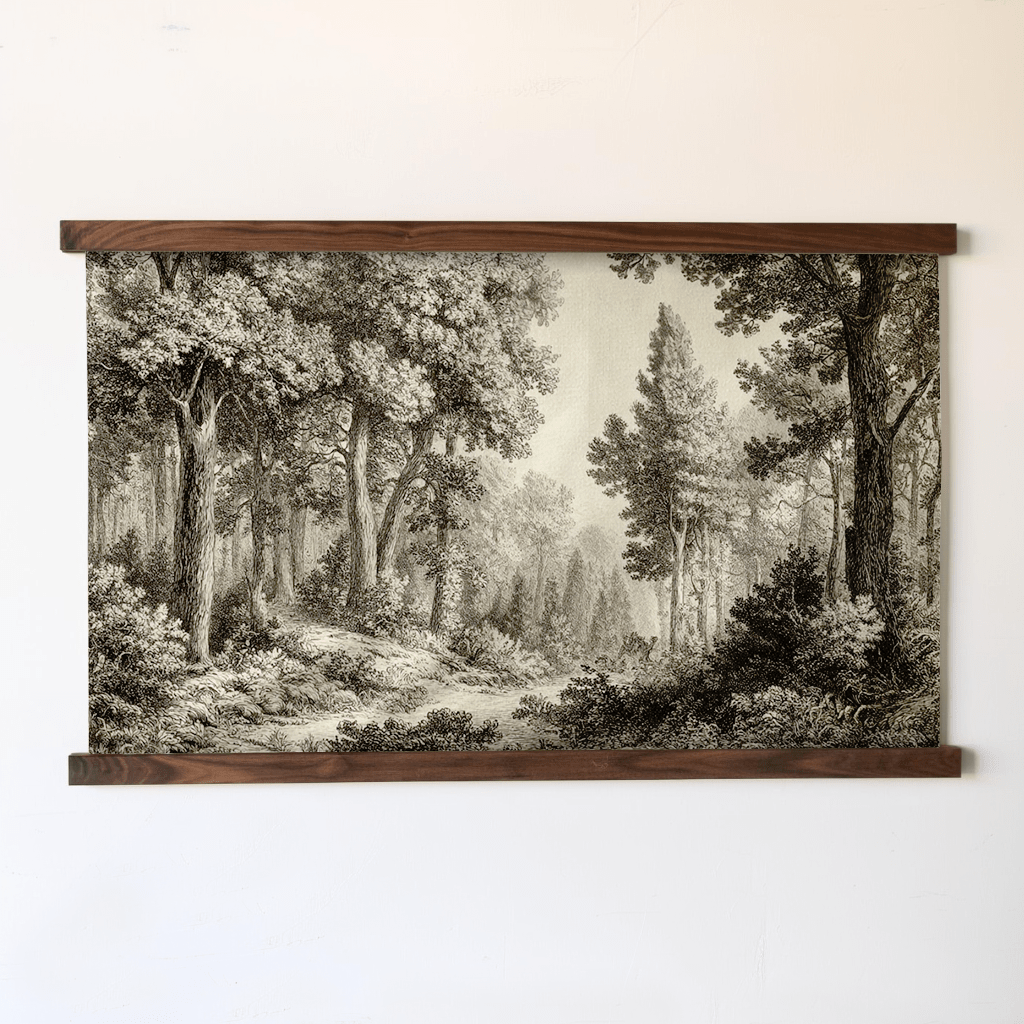 Etched Woodlands - Tapestry - Painted Paper