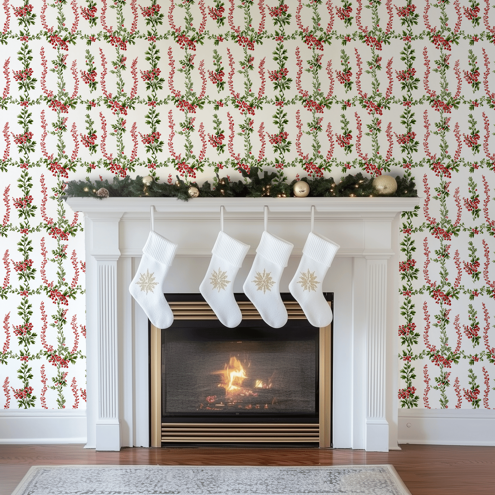 Evergreen Grace Wallpaper - Painted Paper