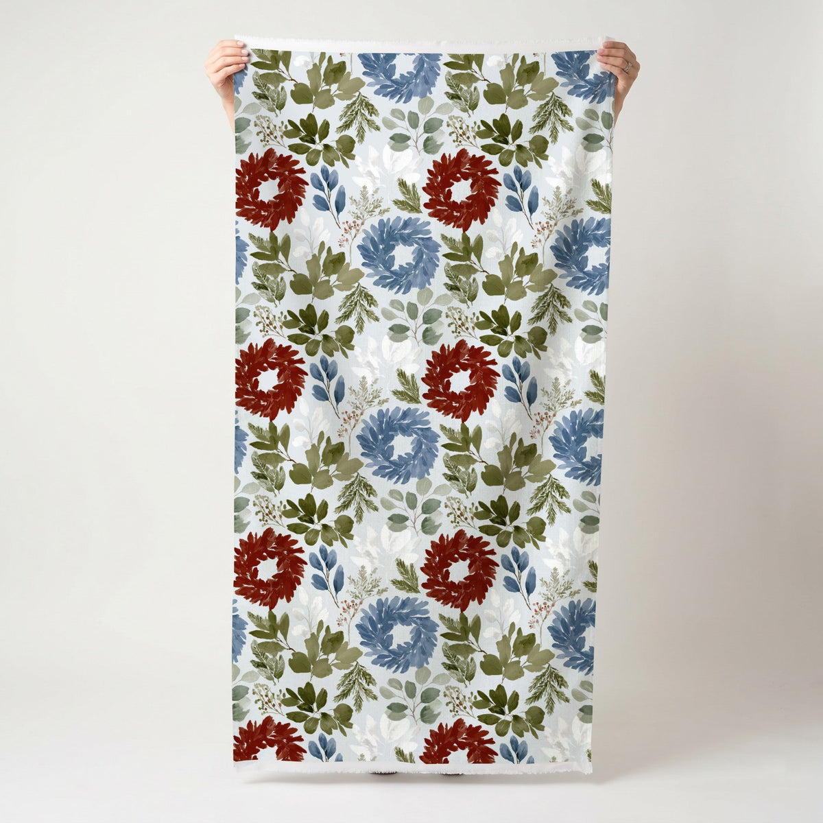 Evergreen Whisper - Fabric - Painted Paper