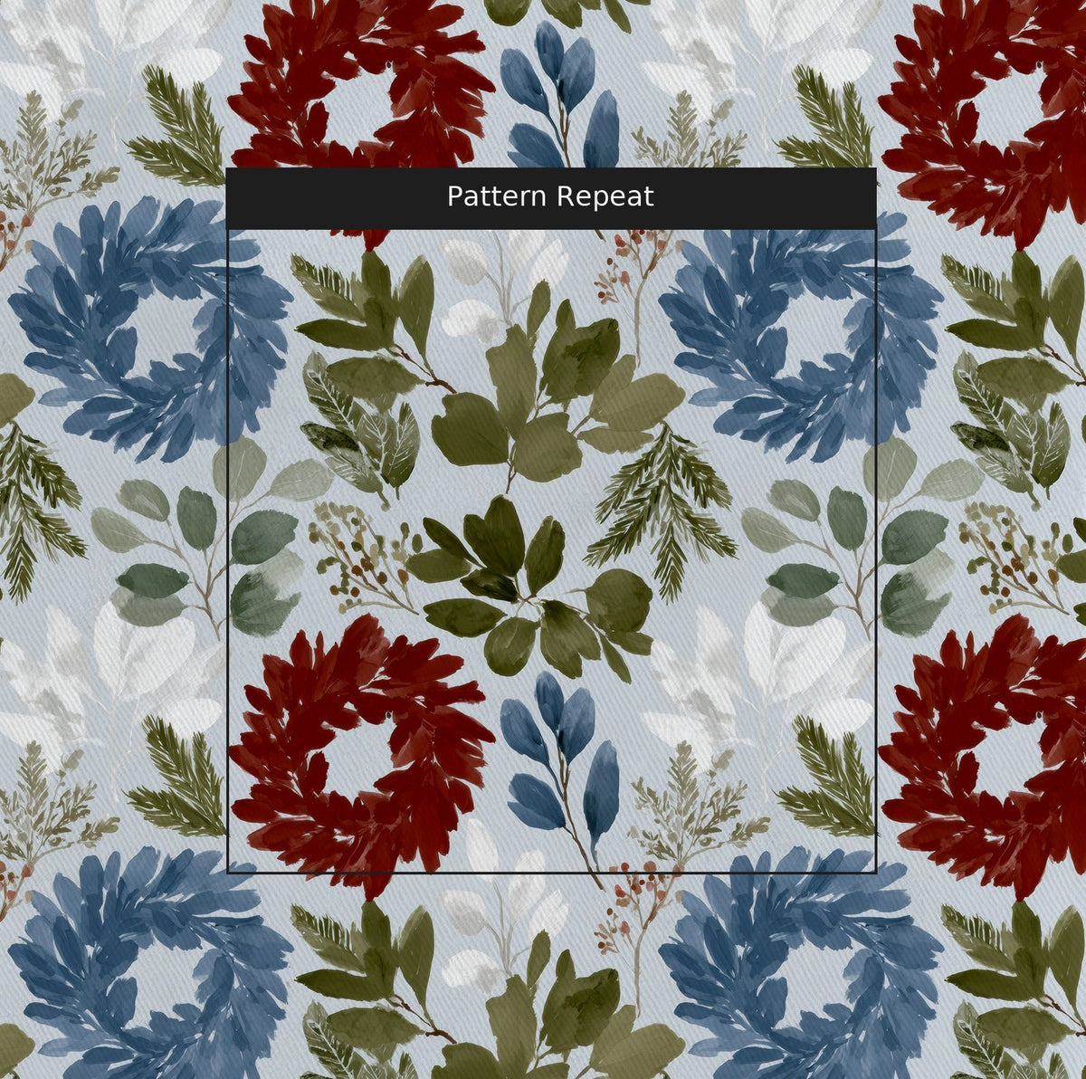 Evergreen Whisper - Fabric - Painted Paper