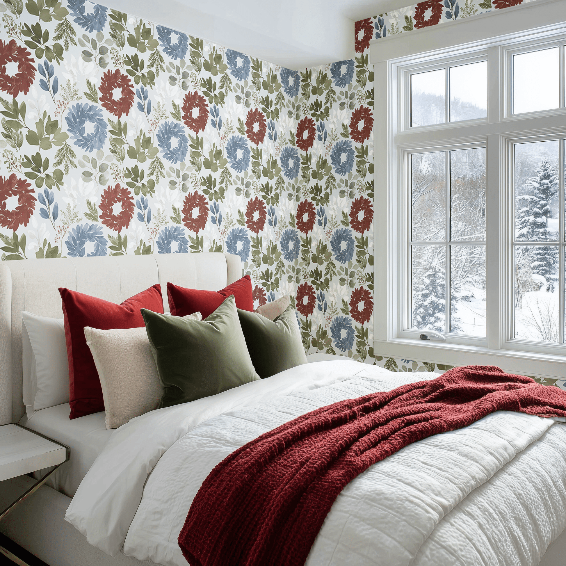 Evergreen Whisper Wallpaper - Painted Paper