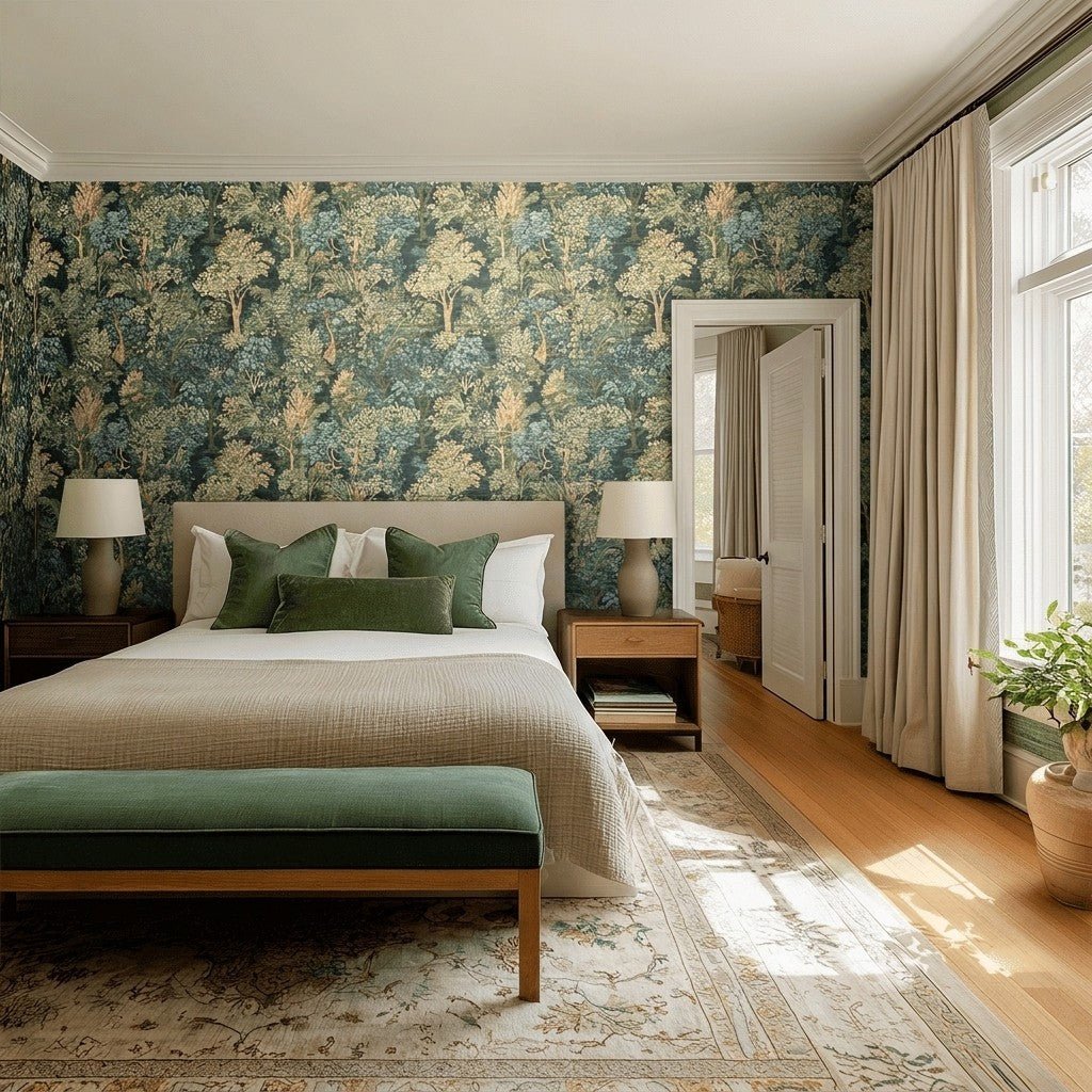 Eversage Faux Grasscloth Wallpaper - Painted Paper