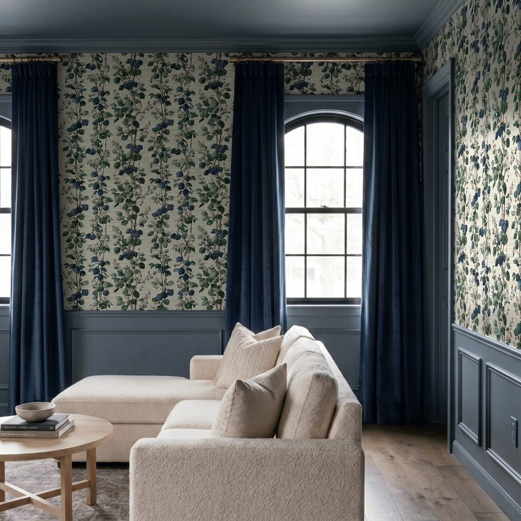 Aubrey Vines Faux Grasscloth Wallpaper
