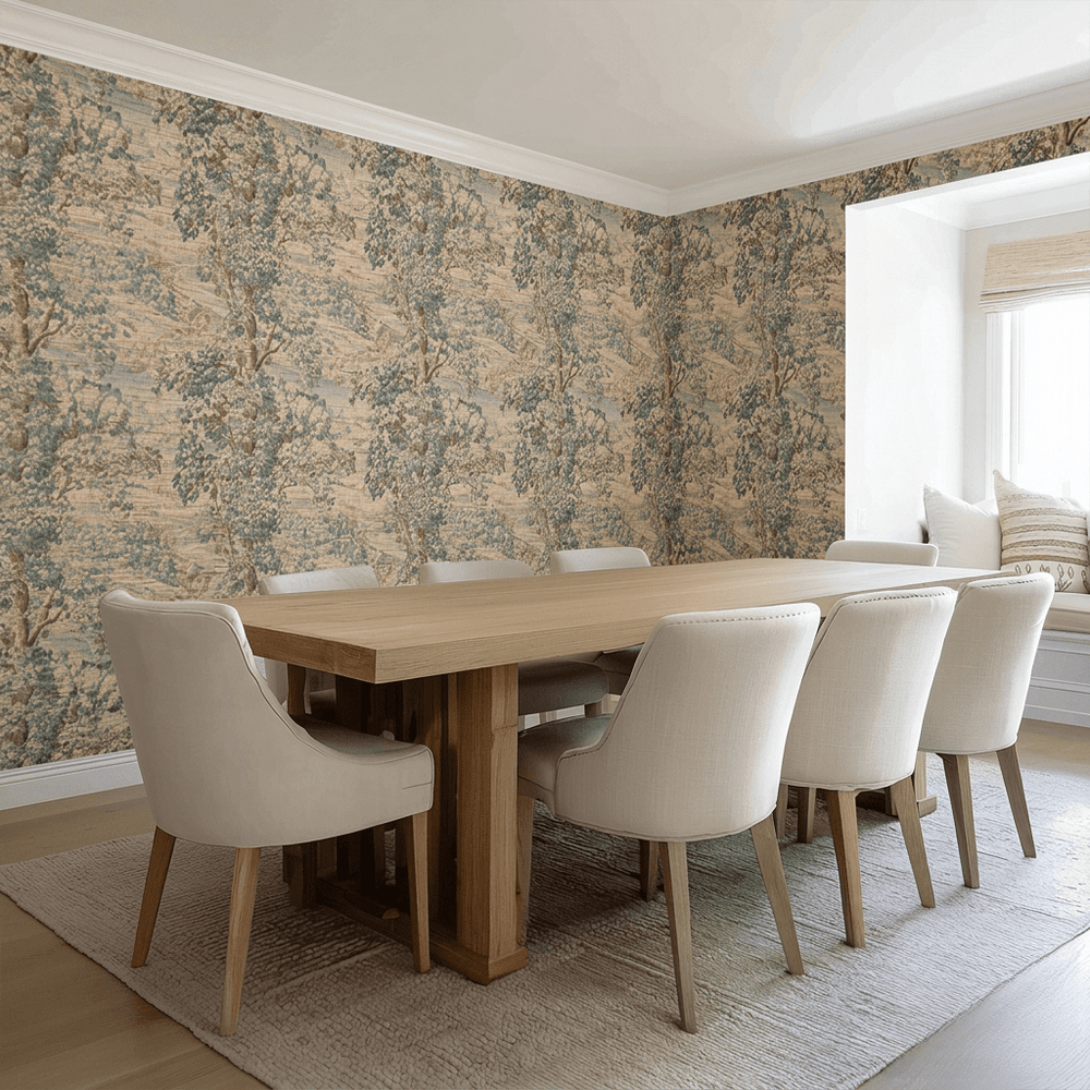 Fablewood Faux Grasscloth Wallpaper - Painted Paper