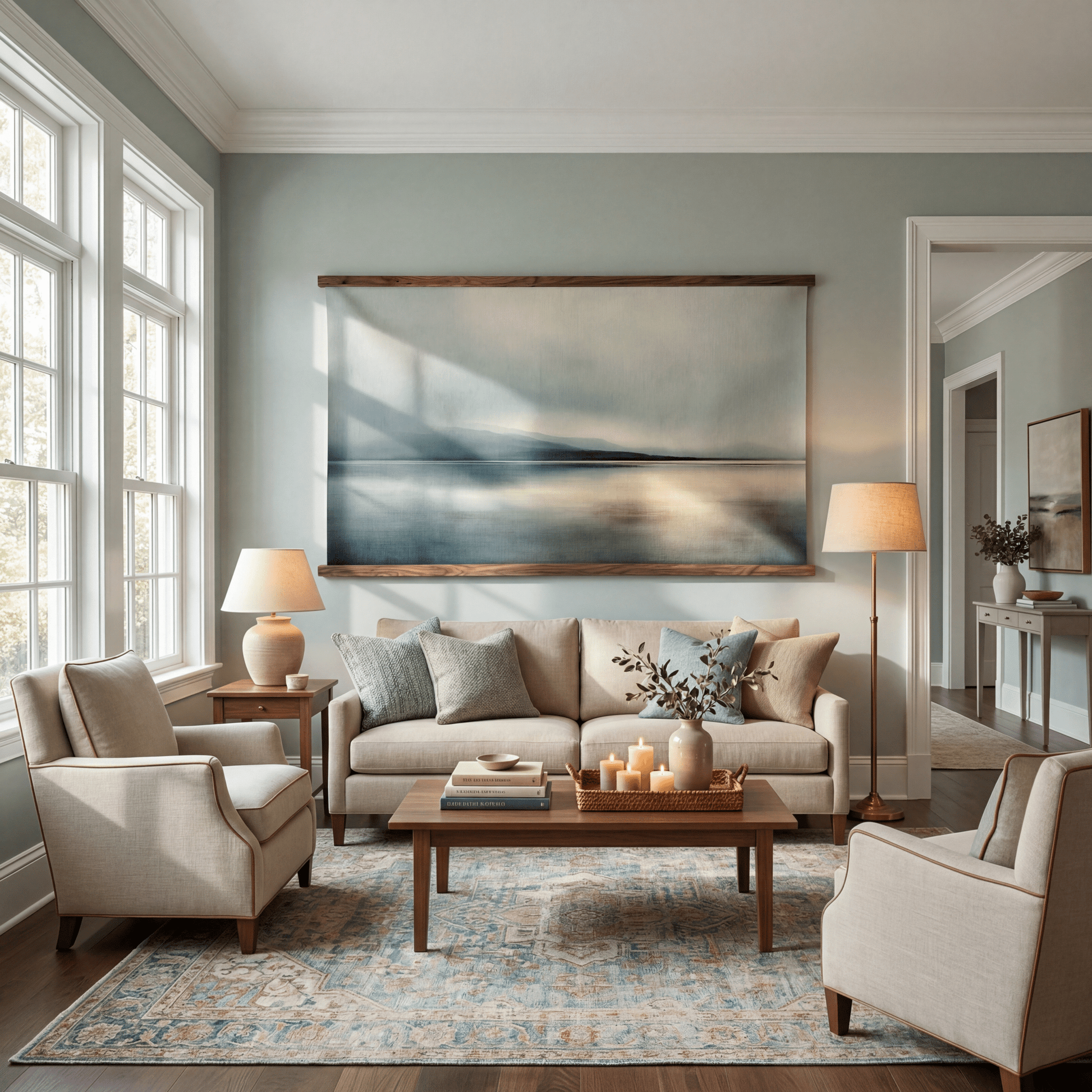 Faded Shoreline - Tapestry - Painted Paper