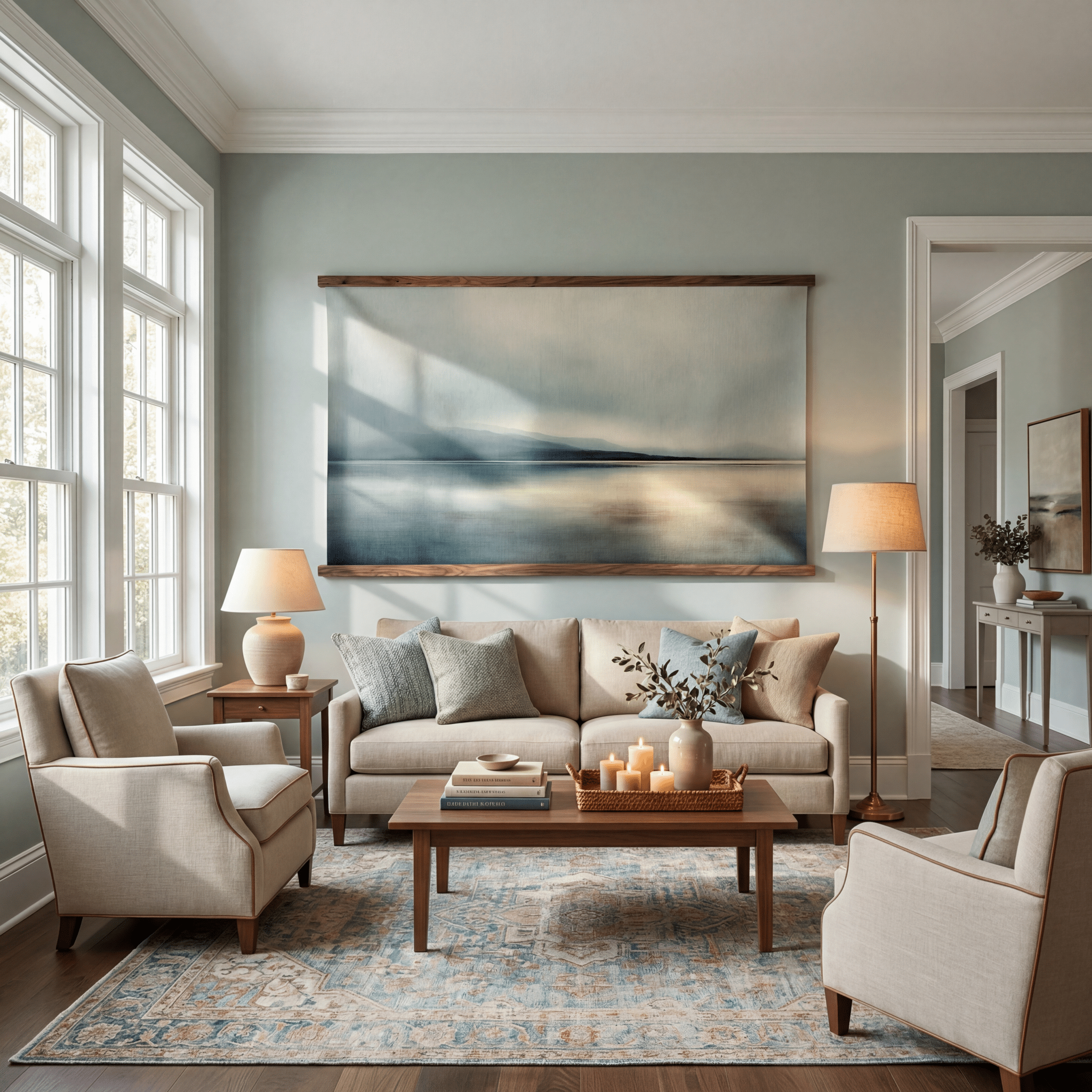 Faded Shoreline - Tapestry - Painted Paper