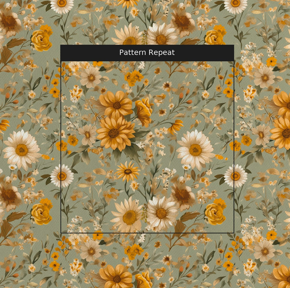 Farmhouse Blooms - Fabric - Painted Paper